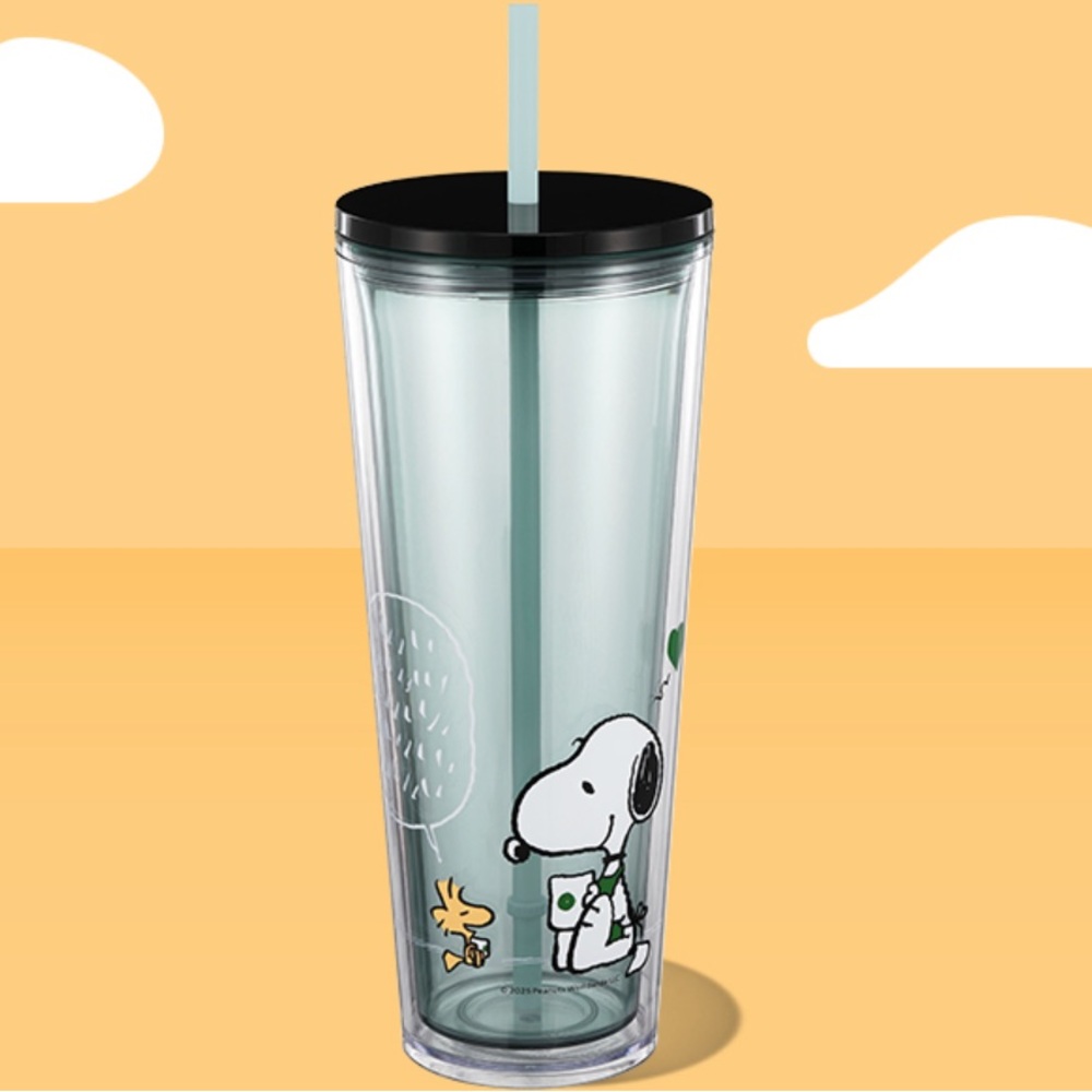Starbucks x peanuts snoopy Woodstock plastic cold cup